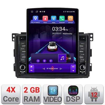 Navigatie Smart 2005-2010 KIT-smart05 ecran tip TESLA 9.7" cu Android Radio Bluetooth Internet GPS WIFI 2+32 DSP Quad