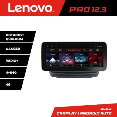 Navigatie Hyundai Genesis Lenovo PRO 4+64 12.3 inch qled android 4G DSP gps internet  Kit-GENESYS