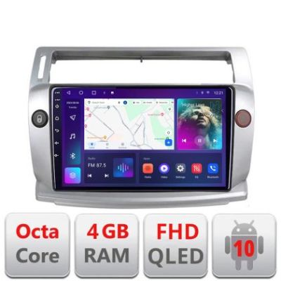 Navigatie Citroen C4 Quad Core B-088 Android Ecran QLED octa core 4+64 carplay android auto KIT-088+EDT-E309V3