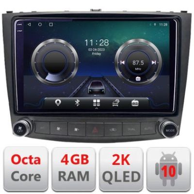 Navigatie Lexus IS 2005-2011 C- IS Android Octa Core Ecran 2K QLED GPS 4G 4+32GB 360 kit-IS+EDT-E410-2K