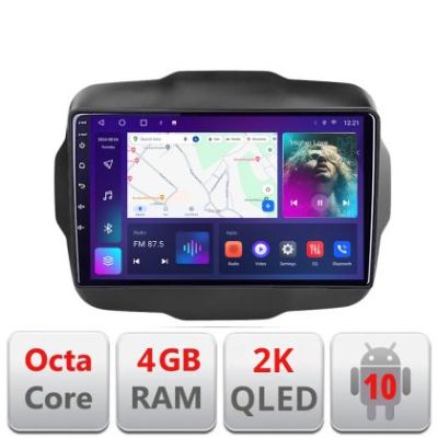 Navigatie Jeep Renegade C-500 Android Octa Core Ecran 2K QLED GPS 4G 4+32GB 360 KIT-500+EDT-E409-2K