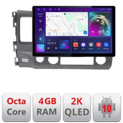 Navigatie dedicata Honda Civic Sedan N-044 Edonav ecran 13" 2K 8 si 128 Android Waze USB Navigatie 4G 360 Toslink Youtube Radio KI