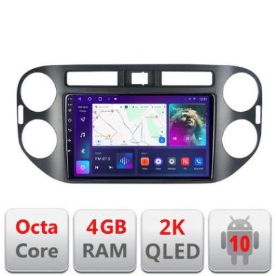 Navigatie VW TIGUAN- Android Octa Core Ecran 2K QLED GPS 4G 4+32GB 360 KIT-489+EDT-E409-2K