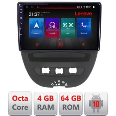 Navigatie Citroen C1 Peugeot 107 Toyota Aygo 2005-2014 Android radio gps internet Octa Core 4+64 LTE KIT-C1+EDT-E510-PRO v2