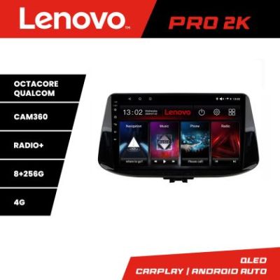 Navigatie Hyundai I30 2017- Lenovo Kit-1041 8 core QLED 2K 8+256 360 Android Waze USB Navigatie Internet Youtube Radio