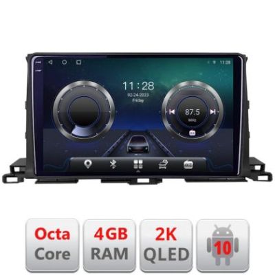 Navigatie Toyota Highlander 2013-2018 Android ecran Qled 2K Octa core 4+32 KIT-highlander13+EDT-E410-2K