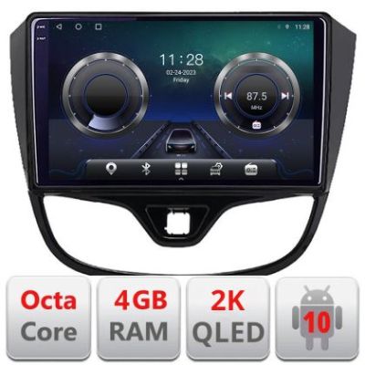 Navigatie Opel Karl 2017- C-karl Android Octa Core Ecran 2K QLED GPS 4G 4+32GB 360 kit-karl+EDT-E410-2K