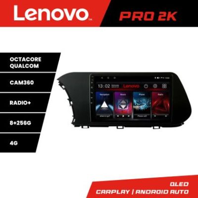 Navigatie Hyundai I20 2020- Lenovo Kit-i20 8 core QLED 2K 8+256 360 Android Waze USB Navigatie Internet Youtube Radio