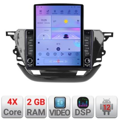 Navigatie Opel Corsa F 2019- Android radio gps internet quad core 2+32 ecran vertical 9.7" KIT-corsa-f+EDT-E708