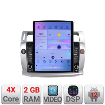 Navigatie Citroen C4 K-088 ecran tip TESLA 9.7" cu Android Radio Bluetooth Internet GPS WIFI 2+32 DSP Quad Core