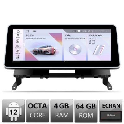 Navigatie BMW X3 X4 F25 F26 2010-2011 cu ecran CIC Android ecran 12.3" 4+64 4G BT