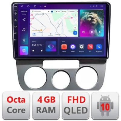 Navigatie VW Golf 5 2004-2010 clima manuala Android radio gps internet quad core 4+64 carplay android auto KIT-golf5-manual+EDT-E309v3