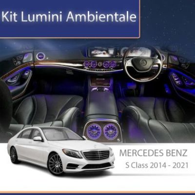 Lumini Ambientale capace difuzoare Mercedes Clasa S W222 control pe sistemul original sau telefon