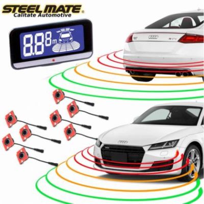 Senzori de parcare fata si spate OEM STEELMATE PTS810EX cu display LCD V10