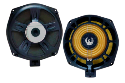 Kit subwoofer BMW 8” (200 mm) și cabluri plug & play ﻿75W RMS/150W MAX 3.6 Ohm Phoenix Gold ZDSB200