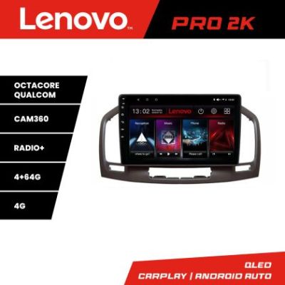 Navigatie Opel Insignia 2009-2013 Lenovo Kit-114 8 core QLED 2K 4+64 360 Android Waze USB Navigatie Internet Youtube Radio