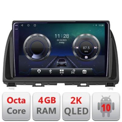 Navigatie CX-5 2012-2015 C-212 Android Octa Core Ecran 2K QLED GPS 4G 4+32GB 360 KIT-212+EDT-E410-2K