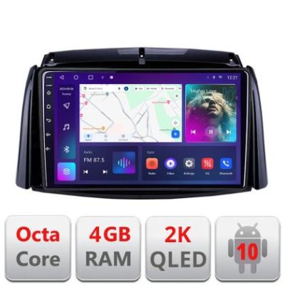 Navigatie Renault Koleos 2009-2016 C-KOLEOS Android Octa Core Ecran 2K QLED GPS 4G 4+32GB 360 KIT-KOLEOS+EDT-E409-2K