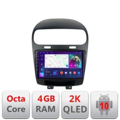 Navigatie Fiat Freemont Dodge Journey 2012-2019 Android Octa Core Ecran 2K QLED GPS 4G 4+32GB 360 KIT-freemont+EDT-E409-2K