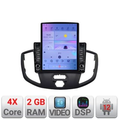 Navigatie Ford Transit V363 2015-2021 Android radio gps internet quad core 2+32 ecran vertical 9.7" Kit-custom+EDT-E708