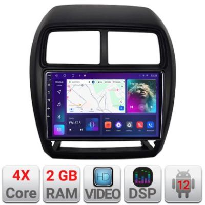 Navigatie Mitsubishi ASX 2017-2021 model facelift Android radio gps internet 2+32 Kit-026-facelift+EDT-E209