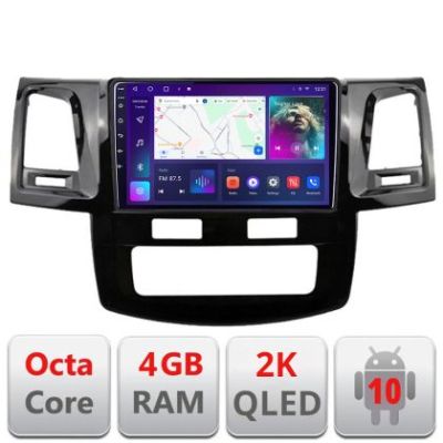 Navigatie Toyota Hilux 2008-2014 C-143 Android Octa Core Ecran 2K QLED GPS 4G 4+32GB 360 KIT-143+EDT-E409-2K