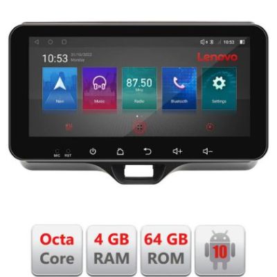 Navigatie Toyota Yaris 2020- Android radio gps internet Octa Core 4+64 LTE ecran de 10.33' wide kit-yaris2020+EDT-E511-pro