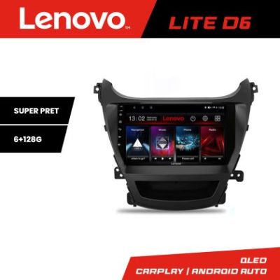 Navigatie Hyundai Elantra 2013-2015 Lenovo Kit-359 8 core 6+128 GB Android Waze USB Navigatie Internet Youtube Radio