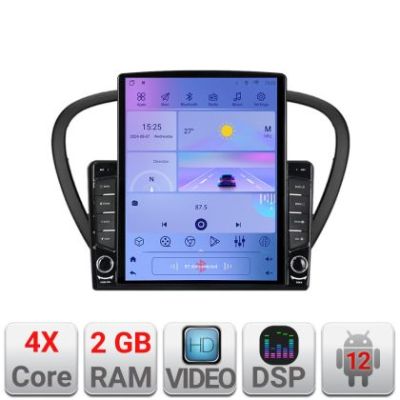 Navigatie Peugeot 607 Android radio gps internet quad core 2+32 ecran vertical 9.7" Kit-607+EDT-E708