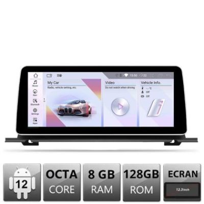 Navigatie BMW Seria 5 F07 GT 2010-2011 cu ecran CIC Android ecran 12.3" 8+128 4G BT