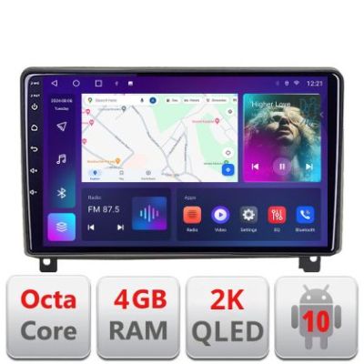 Navigatie Peugeot 407 2004-2011 Android Octa Core Ecran 2K QLED GPS 4G 4+32GB 360 KIT-407+EDT-E409-2K