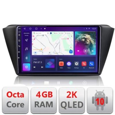 Navigatie Skoda Fabia 2015- C-541 Android Octa Core Ecran 2K QLED GPS 4G 4+32GB 360 KIT-541+EDT-E409-2K