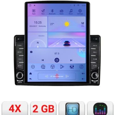 Navigatie universala 2din-2 ecran tip TESLA 9.7" cu Android Radio Bluetooth Internet GPS WIFI 2+32 DSP Quad C