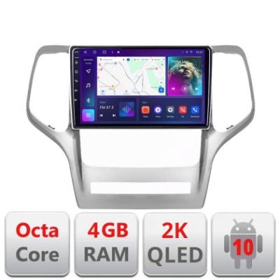 Navigatie Jeep Gran Cherokee 2011-2013 C-grche Android Octa Core Ecran 2K QLED GPS 4G 4+32GB 360 KIT-grche+EDT-E409-2K