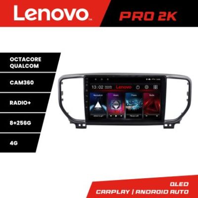 Navigatie Kia Sportage facelift 2019 - Lenovo Kit-sportage-19 8 core QLED 2K 8+256 360 Android Waze USB Navigatie Internet Youtube Radio