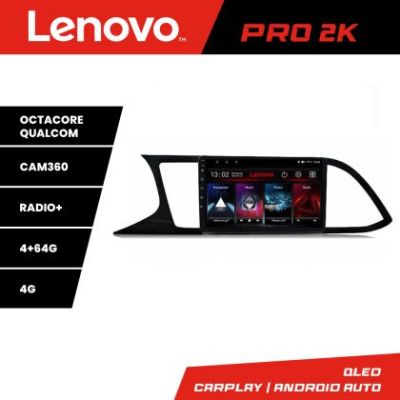 Navigatie Seat Leon MIB Quad Core Lenovo Kit-306 8 core QLED 2K 4+64 360 Android Waze USB Navigatie Internet Youtube Radio