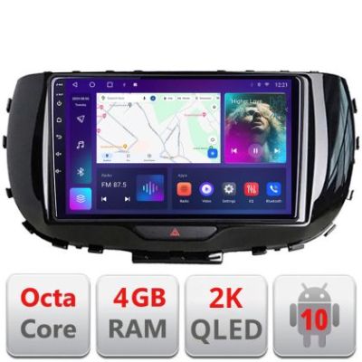 Navigatie Kia Soul 2020- C-soul Android Octa Core Ecran 2K QLED GPS 4G 4+32GB 360 kit-soul+EDT-E409-2K