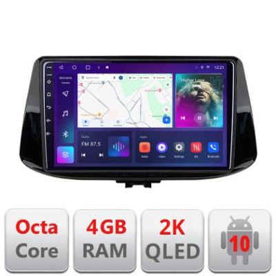 Navigatie HHyundai I30 2017- C-1041 Android Octa Core Ecran 2K QLED GPS 4G 4+32GB 360 KIT-1041+EDT-E409-2K