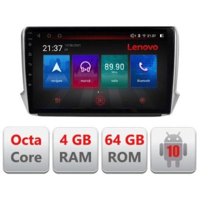 Navigatie Peugeot 208/2008 E-PSA Octa Core Octa Core cu Android Radio Bluetooth Internet GPS WIFI DSP 4+64GB 4G