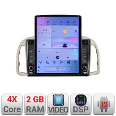 Navigatie Nissan Micra 2002-2010 Android radio gps internet quad core 2+32 ecran vertical 9.7" KIT-micra2003+EDT-E708