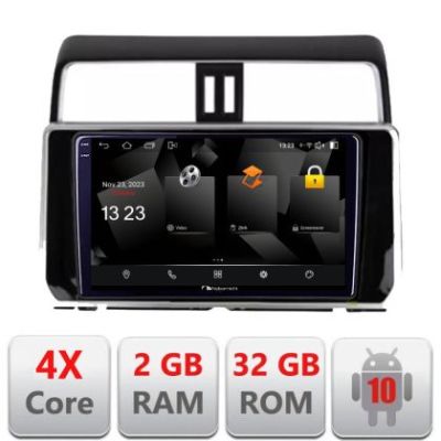 Navigatie Toyota Prado J150 2018- 5230-1065 Android Ecran 720P Quad Core 2+32 carplay android auto