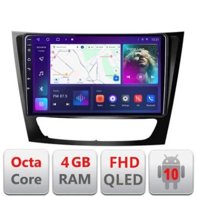 Navigatie Mercedes W211 W219 B-090 Android Ecran QLED octa core 4+64 carplay android auto KIT-090+EDT-E309V3