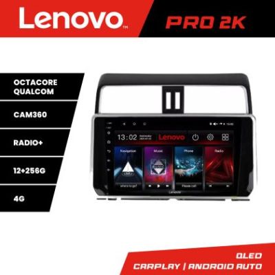 Navigatie Toyota Prado J150 2018- Lenovo Kit-1065 8 core QLED 2K 12+256 360 Android Waze USB Navigatie Internet Youtube Radio