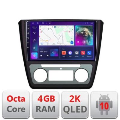 Navigatie Skoda Yeti 2009-2014 C-YETI Android Octa Core Ecran 2K QLED GPS 4G 4+32GB 360 KIT-YETI+EDT-E409-2K