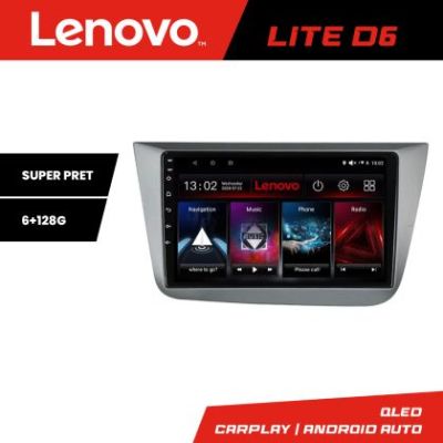 Navigatie Seat Leon 2005-2012 Lenovo Kit-leon05 8 core 6+128 GB Android Waze USB Navigatie Internet Youtube Radio