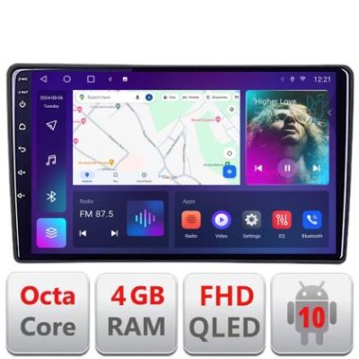 Navigatie Ford Transit 2019- varianta radio cd simplu Android Ecran QLED octa core 4+64 carplay android auto KIT-transit-2019-a+EDT-E309V3