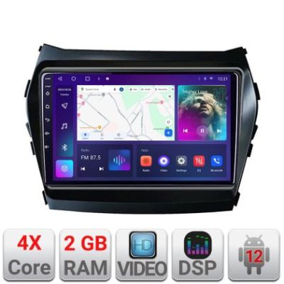 Navigatie HHyundai Santa Fe IX45 2012-2017 A-209  2+32 GB Android Waze USB Navigatie Internet Youtube Radio