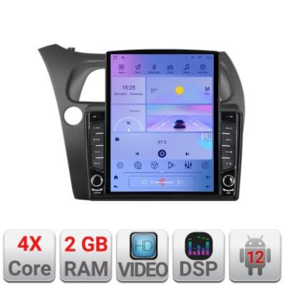 Navigatie Honda Civic Hatchback 2006-2012 K-hatchback ecran tip TESLA 9.7" cu Android Radio Bluetooth Internet GPS WIF