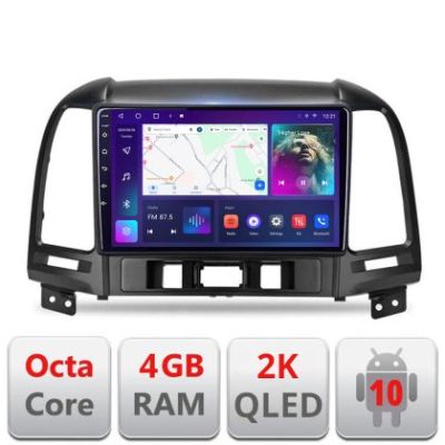 Navigatie HHyundai Santa Fe 2007-2012 C-008 Android Octa Core Ecran 2K QLED GPS 4G 4+32GB 360 KIT-008+EDT-E409-2K