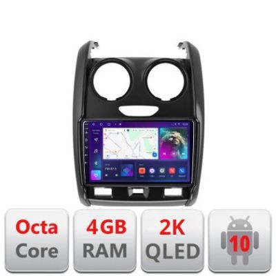 Navigatie Dacia Duster 2012-2019 C-157 Android Octa Core Ecran 2K QLED GPS 4G 4+32GB 360 KIT-157+EDT-E409-2K